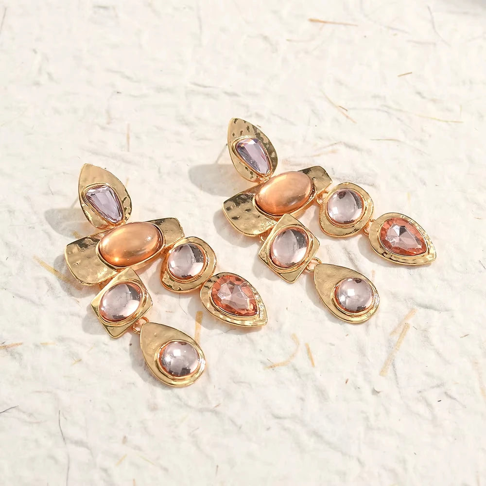 Exaggerated Vintage Rhinestone Crystal Beads Drop Earring