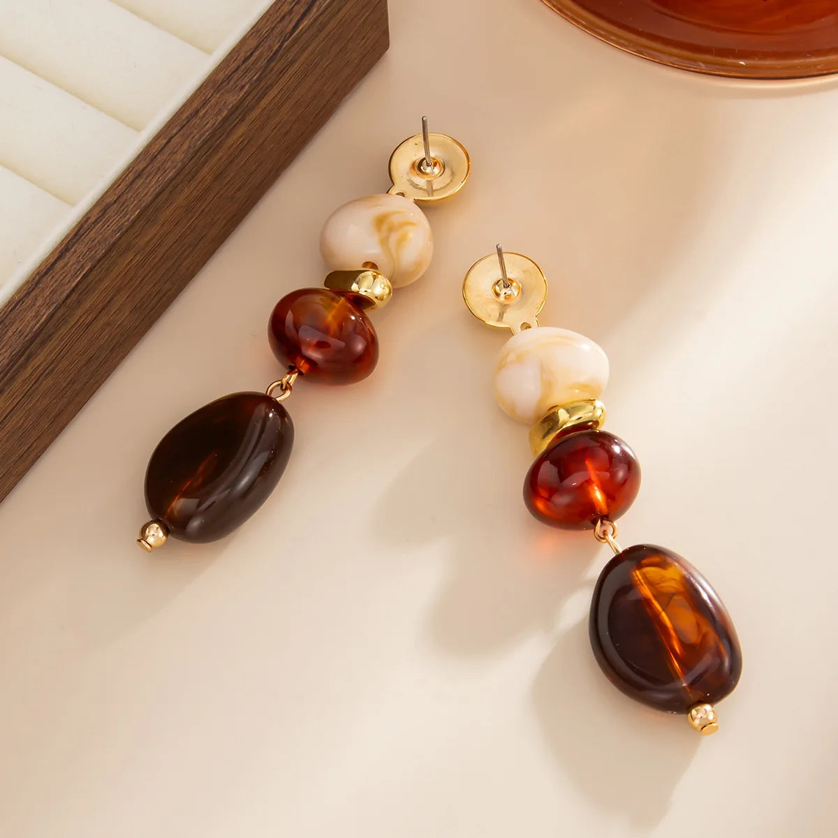 Acrylic Geometric Pendant Bohemian Round Water Droplet Drop Earrings