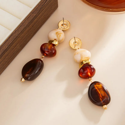 Acrylic Geometric Pendant Bohemian Round Water Droplet Drop Earrings