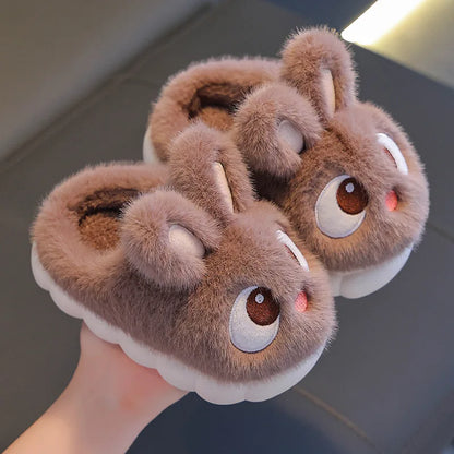 Cute Rabbit Cartoon Winter Fluffy Slippers