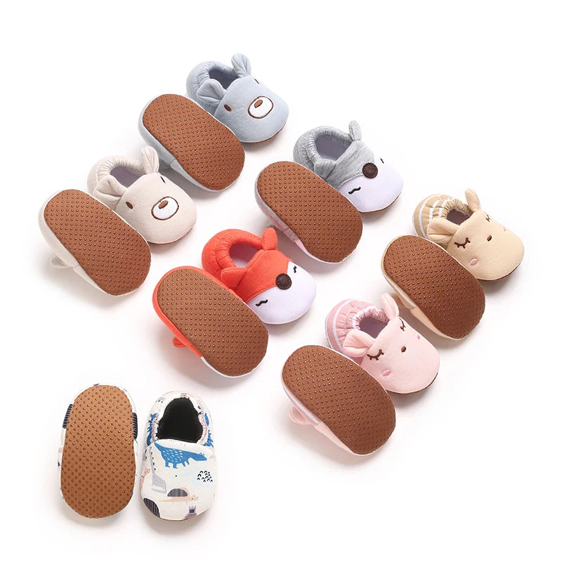 Cartoon Animal Pattern Newborn Baby Shoes
