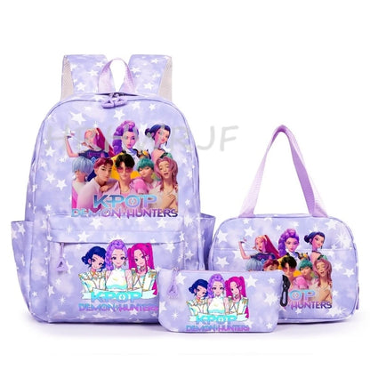 3Pcs/Set KPop Demon Hunter School Bags