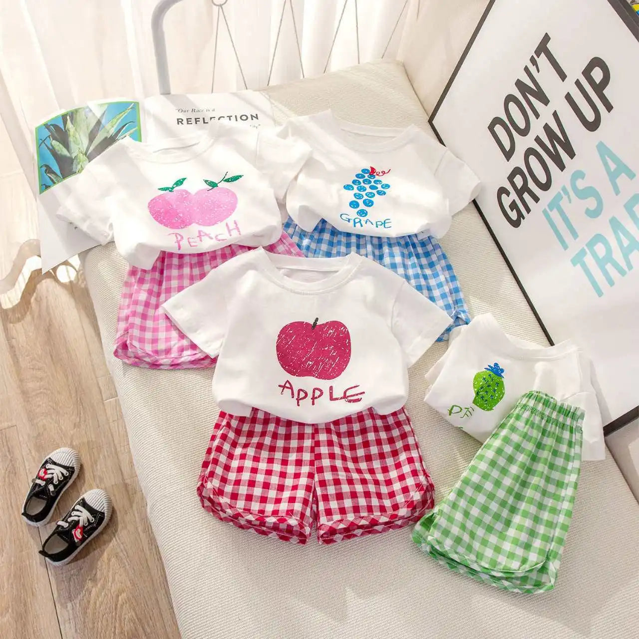 Children Short-sleeved Cartoon Design Set