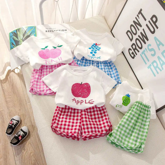 Children Short-sleeved Cartoon Design Set