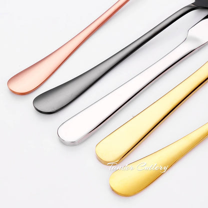 4/6/12 Pieces Gold Dessert Stirring Spoons Set