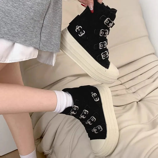 High Top Canvas Grace Waling Shoes