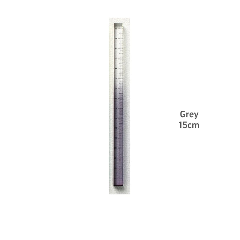 1pcs Colorful Clear Straight Ruler 15cm Four Edges Acrylic Transparent
