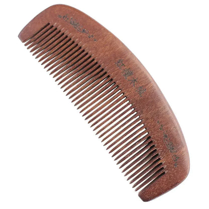 Natural Peach Solid Wood Anti-Static Hair Brush
