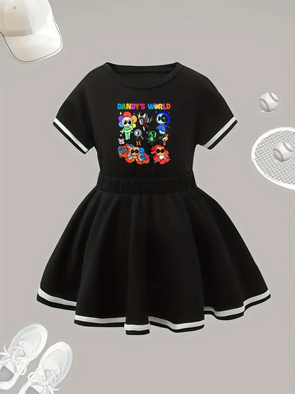 DADY'S WORLD Printed Baseball Skirt Set