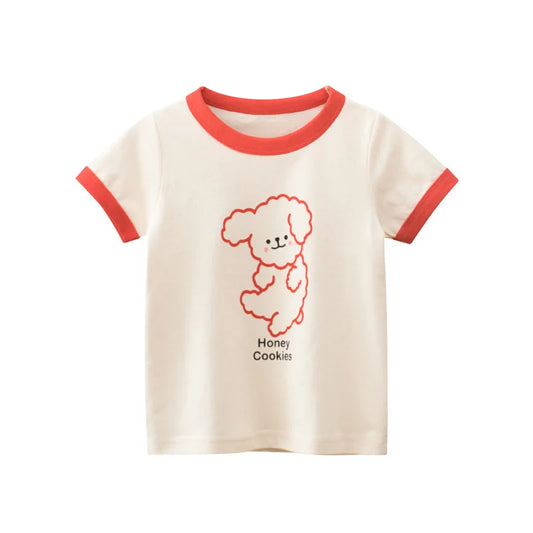 2-8 Years Kids Girl Shorts Sleeve T-shirts