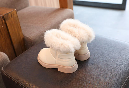Britain Style Casual Plush Winter Soft Short Boots