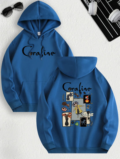 Coraline Inspired Casual Hoodie Pullover