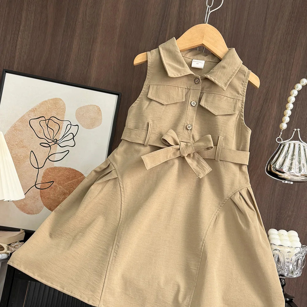 Bear Leader Girls Windbreak Sleeveless Dress