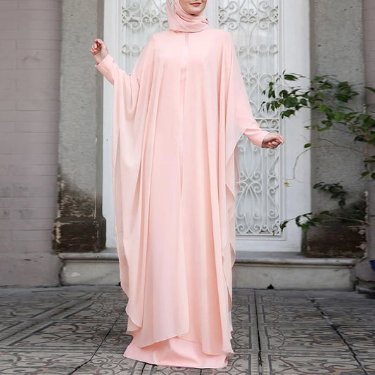 Chiffon Muslim Long Sleeve Abayas