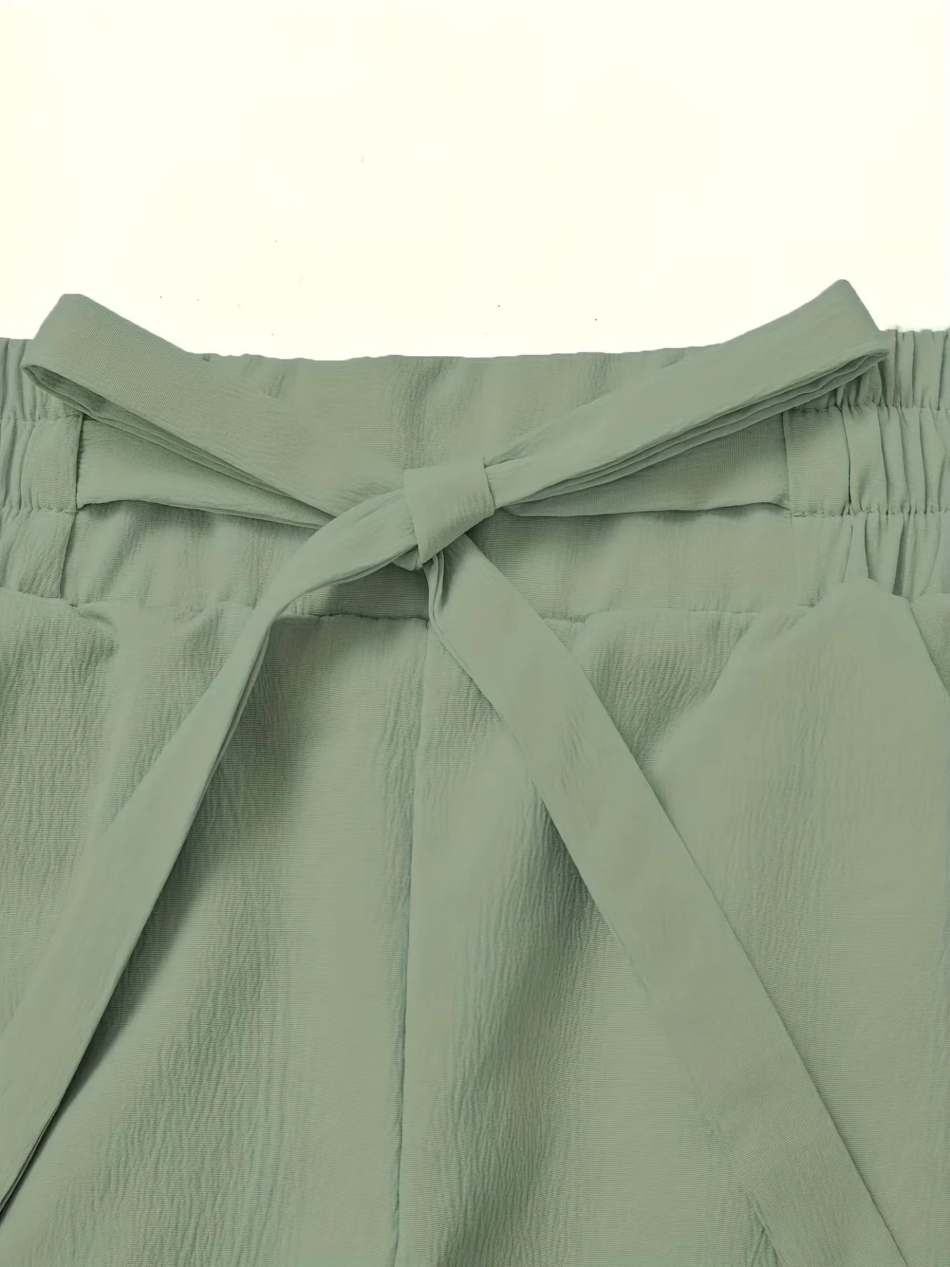 Elegant Camisole Top Elastic Waist Wide Leg Pants Set