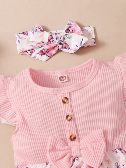 0-18 Months Baby Girl Floral Romper Dress
