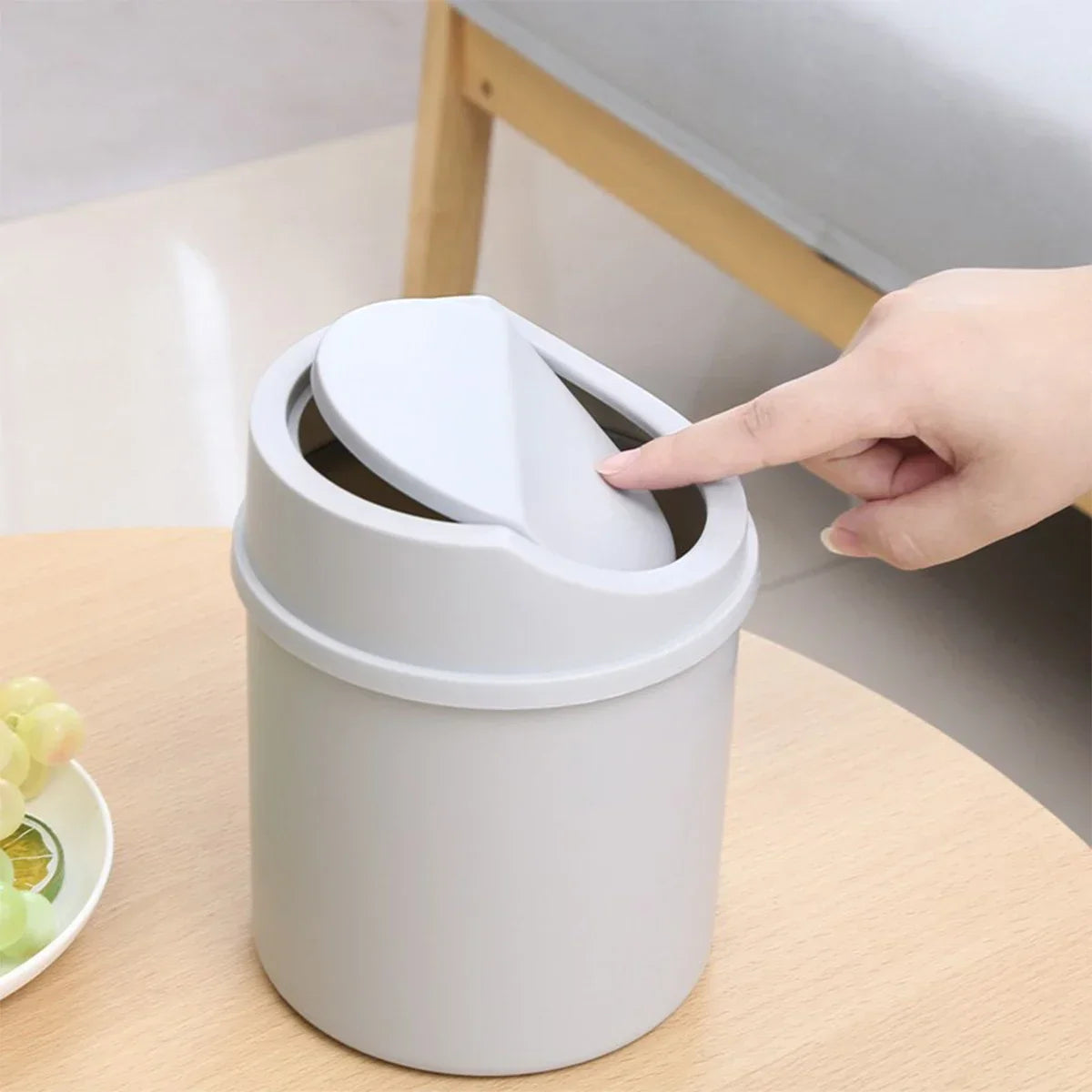 1pc-Mini Desktop Bin Small Trash Can Tube