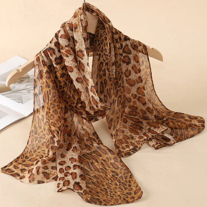 Chiffon Long Silk Scarf Turban