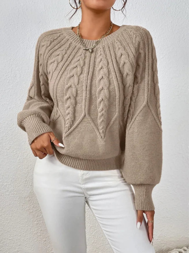 Elegant Casual Knitted Hoodie Thickened Warm Commuting Thread Sweater
