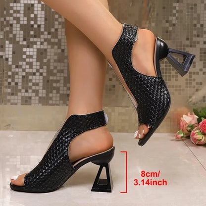 Fish Mouth Open Toe Casual High Heel Sandals