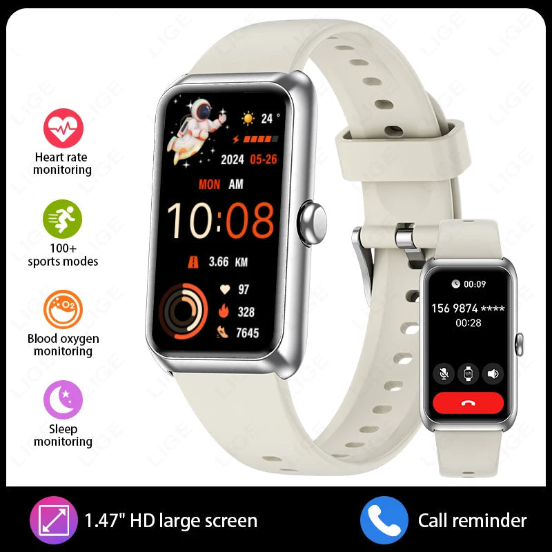 1.47-inch Blood Oxygen Heart Rate Sleep Health Monitoring Information Watch Smartwatch