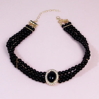 Bridal White Imitation Pearl Necklace Set