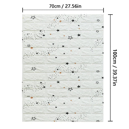 70cm*1m  3D Brick Pattern Wallpaper DIY Waterproof