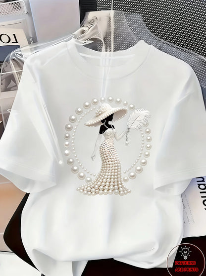 Elegant Women's Printed Short Sleeve Shirt