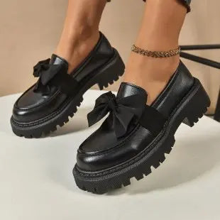 Plus Size Loafers British Style Platform Shoes