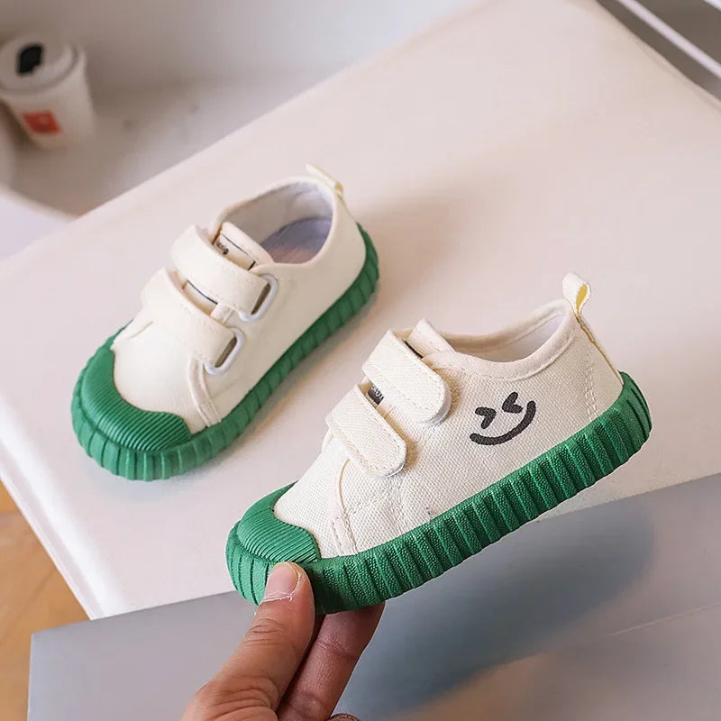 Korean Version Smiling Face Casual Canvas Shoes