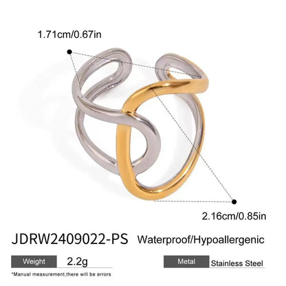 DANA Three-dimensional M Letter Ring