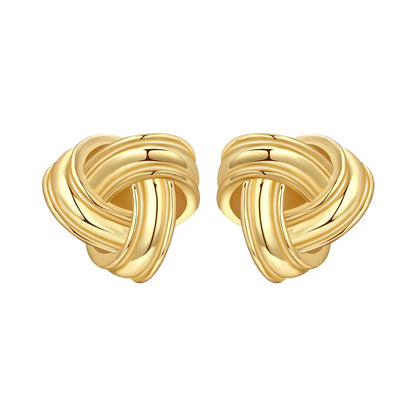 S925 Sterling Silver Zircon 18K Gold Lining Vintage Hoop Earrings