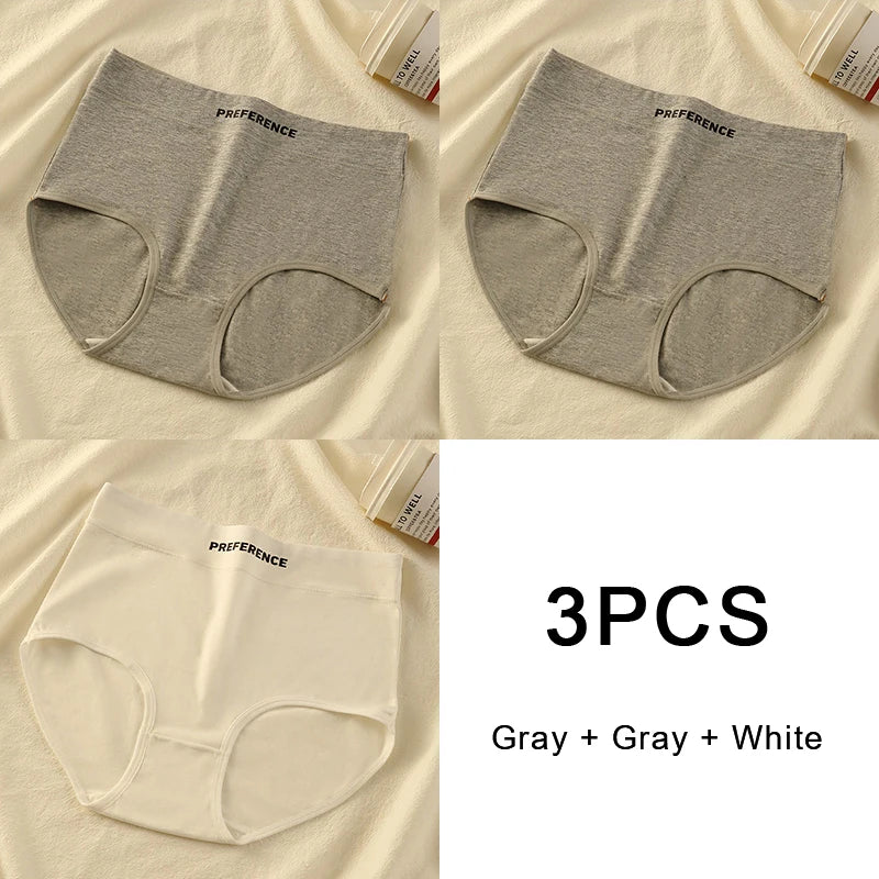 3PCS/set Cotton High-waist Underwear Lingerie