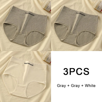 3PCS/set Cotton High-waist Underwear Lingerie