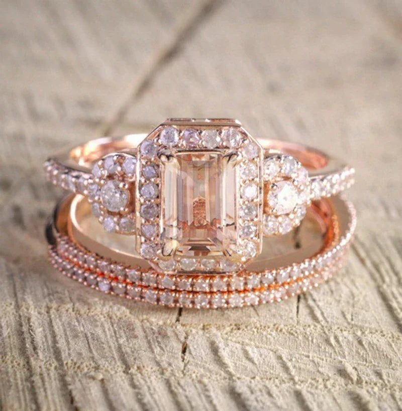 Luxury Cubic Zirconia Crystal Zircon Engagement Ring