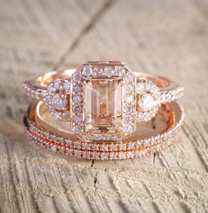 Luxury Cubic Zirconia Crystal Zircon Engagement Ring
