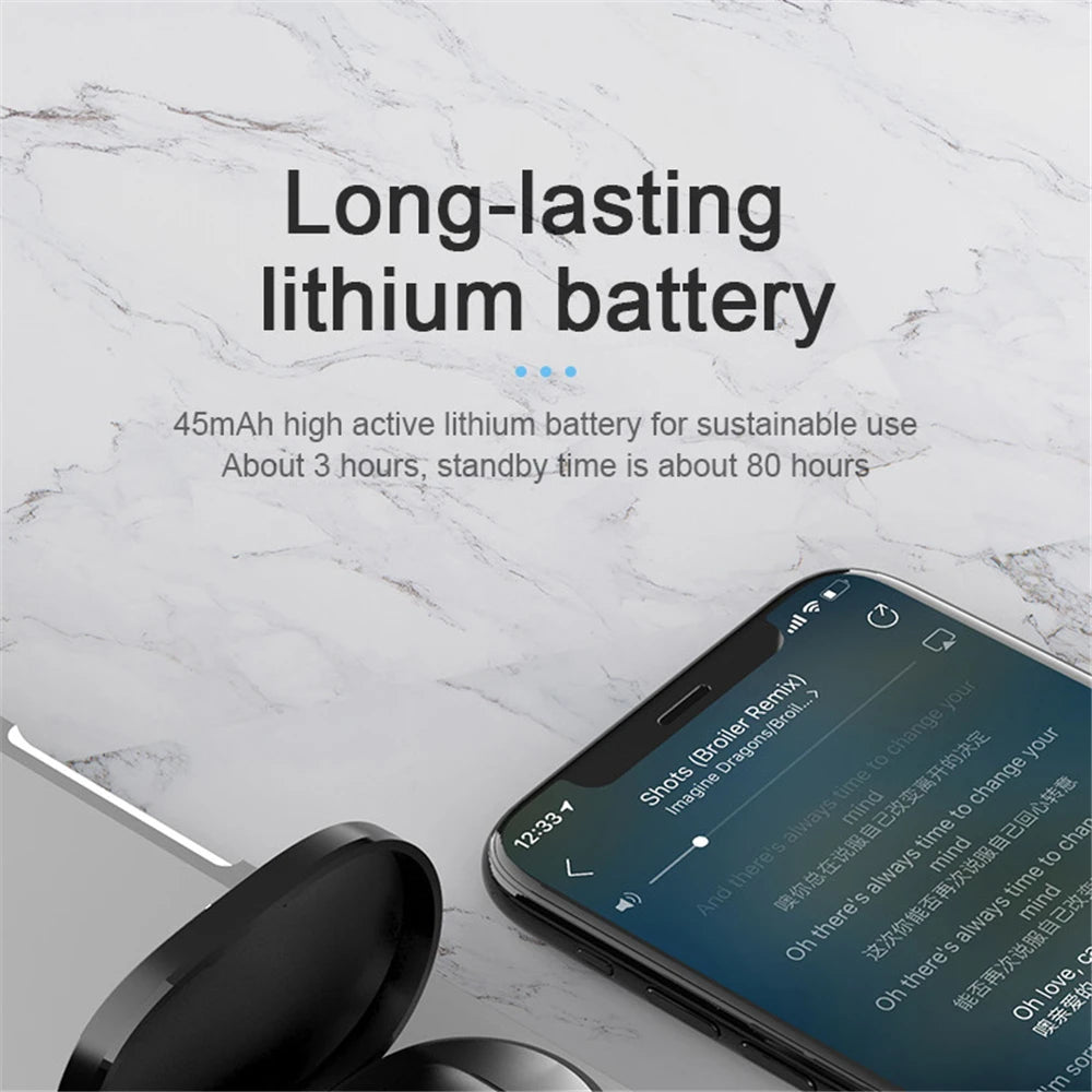 A6S Wireless Bluetooth Earphones Touch Control Sport Headset LED Display Stereo