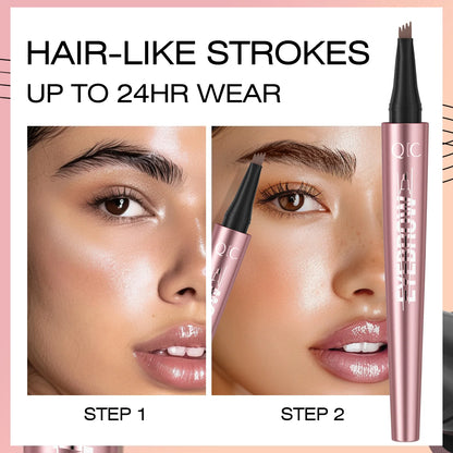 4 Fork Tip Eyebrow Pencil 3D Microblading Waterproof