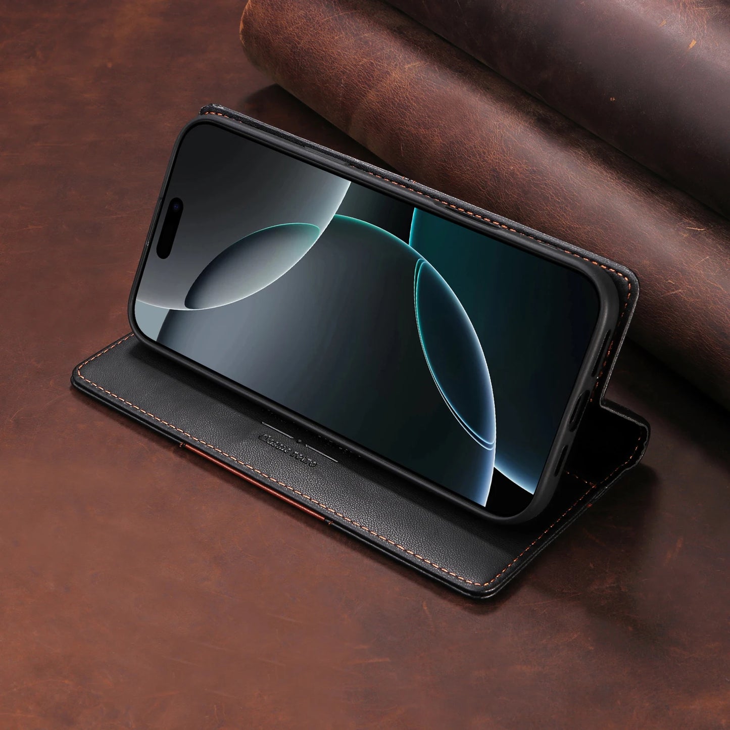 Magnetic Leather Case Flip Wallet Card Cover
