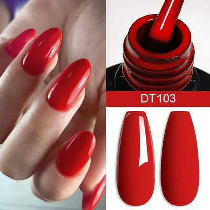 7ml Red Series Gel Nail Polish Glitter