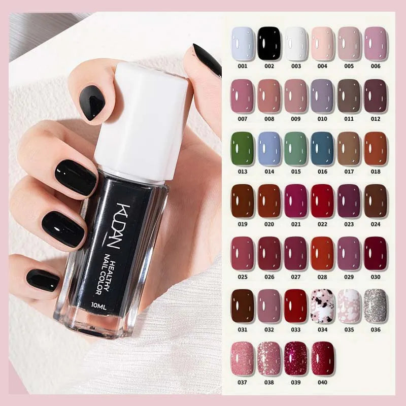 Colorful Water-Base Nail Polish 40 Colors Air Dry Peel Off Nail Art