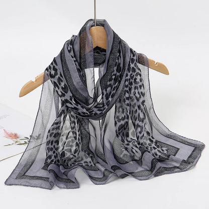 Chiffon Long Silk Scarf Turban