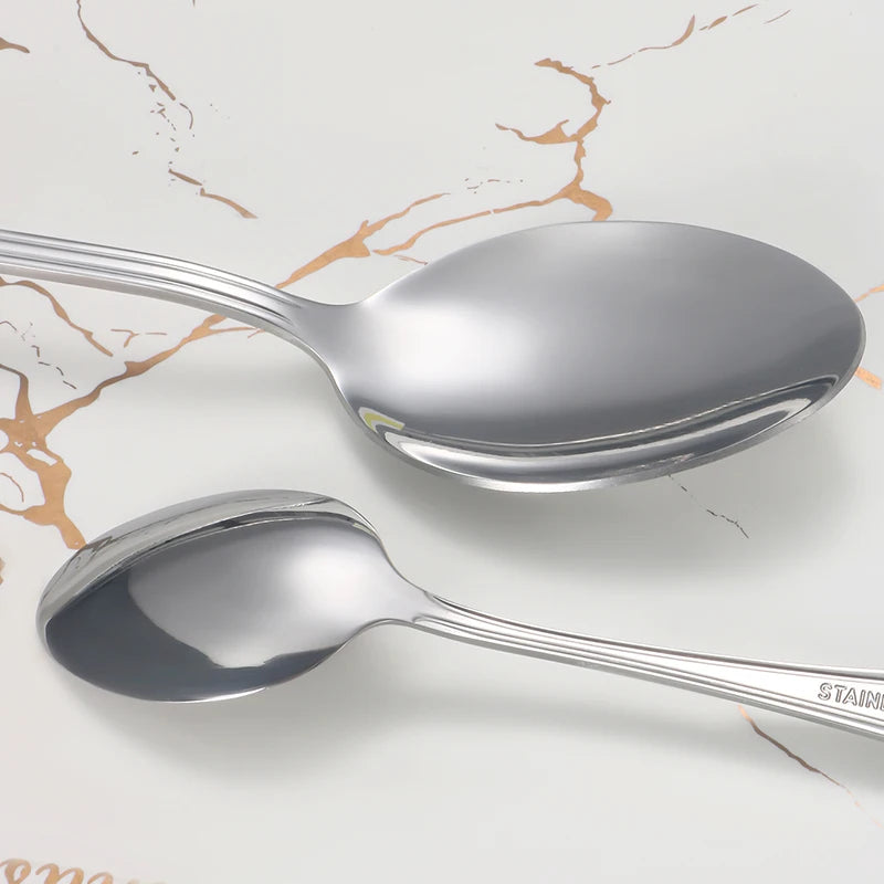 6/30pcs Stainless steel cutlery set steak knife and fork dessert