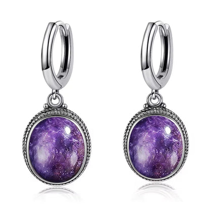 925 Sterling Silver Natural Labradorite Earrings