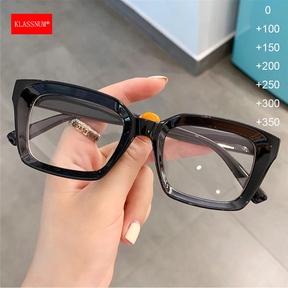 Reading Oversized Square Large Frame Presbyopia Eyeglasses