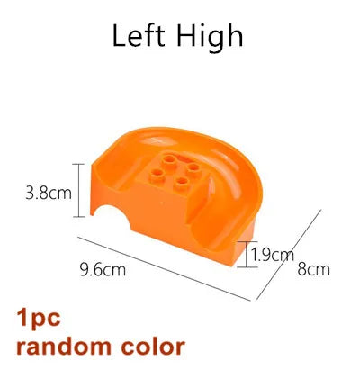 Big Building Blocks Marble Race Run Track Dinosaur Part Maze Toy