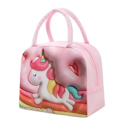 Cartoon Portable Insulated Thermal Heat Bento Bag Lunch Box
