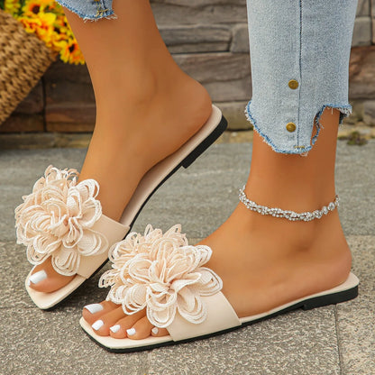 Flower Flat Slippers