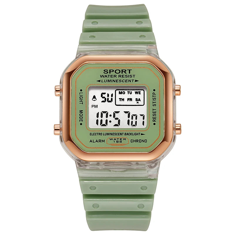 LED Digital Multi Functional Sports Minimalist Electronic Watch