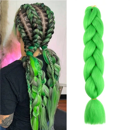 Braiding Hair Pre-stretched Purple Hair Extensions